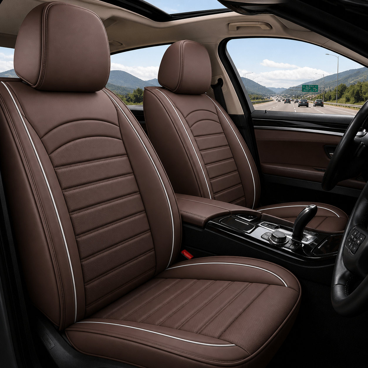 Armor Lane Premium Leather Car Seat Covers