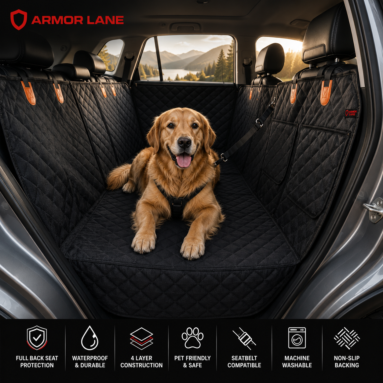Armor Lane Dog Seat Cover