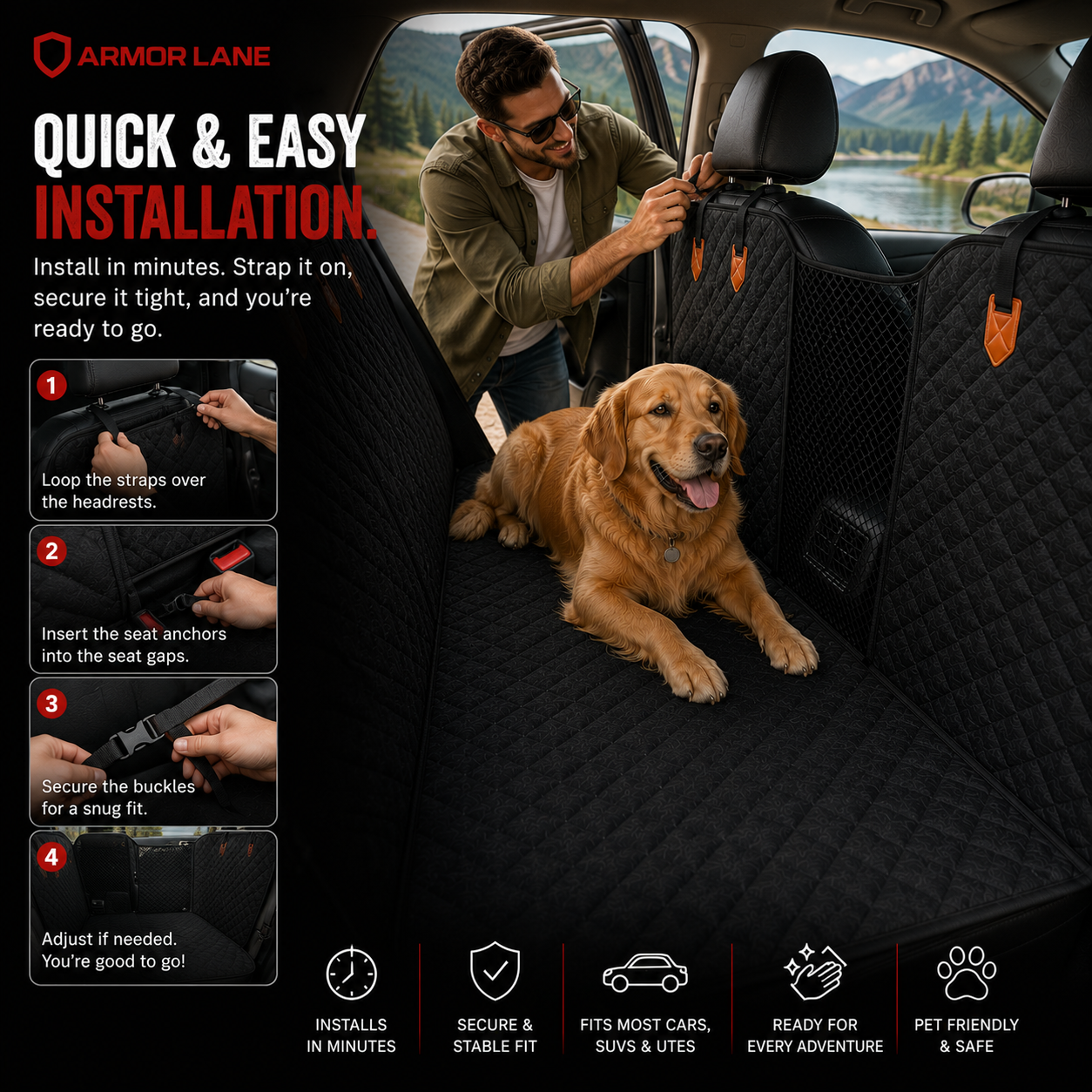 Armor Lane Dog Seat Cover
